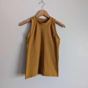 Athleta Renew Racerback Tank Mustard Yellow